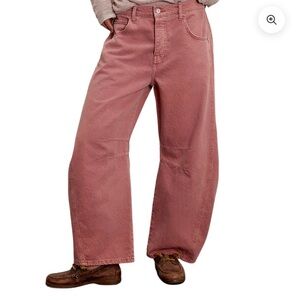 We The Free Pink Wide-Leg Jeans